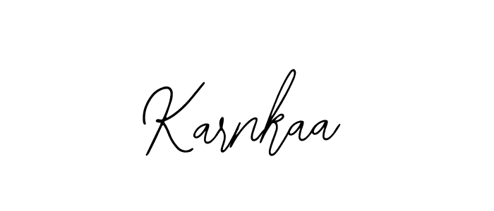 Use a signature maker to create a handwritten signature online. With this signature software, you can design (Bearetta-2O07w) your own signature for name Karnkaa. Karnkaa signature style 12 images and pictures png