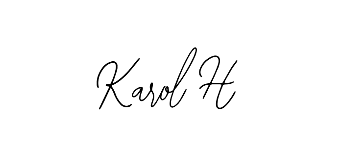 Bearetta-2O07w is a professional signature style that is perfect for those who want to add a touch of class to their signature. It is also a great choice for those who want to make their signature more unique. Get Karol H name to fancy signature for free. Karol H signature style 12 images and pictures png