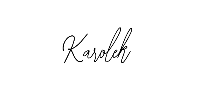 Design your own signature with our free online signature maker. With this signature software, you can create a handwritten (Bearetta-2O07w) signature for name Karolek. Karolek signature style 12 images and pictures png