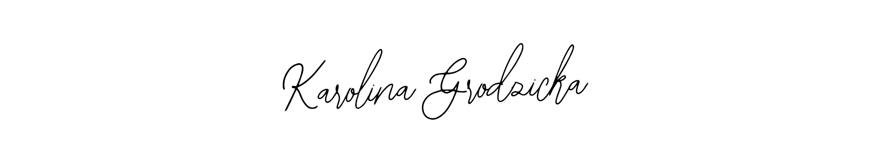 You should practise on your own different ways (Bearetta-2O07w) to write your name (Karolina Grodzicka) in signature. don't let someone else do it for you. Karolina Grodzicka signature style 12 images and pictures png