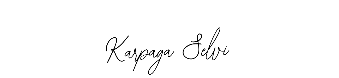 The best way (Bearetta-2O07w) to make a short signature is to pick only two or three words in your name. The name Karpaga Selvi include a total of six letters. For converting this name. Karpaga Selvi signature style 12 images and pictures png