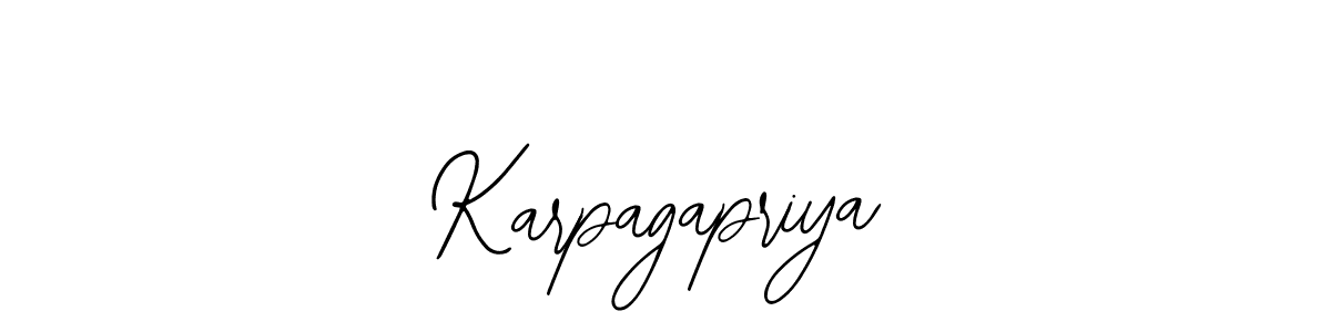 Also You can easily find your signature by using the search form. We will create Karpagapriya name handwritten signature images for you free of cost using Bearetta-2O07w sign style. Karpagapriya signature style 12 images and pictures png