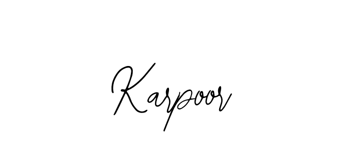 Design your own signature with our free online signature maker. With this signature software, you can create a handwritten (Bearetta-2O07w) signature for name Karpoor. Karpoor signature style 12 images and pictures png