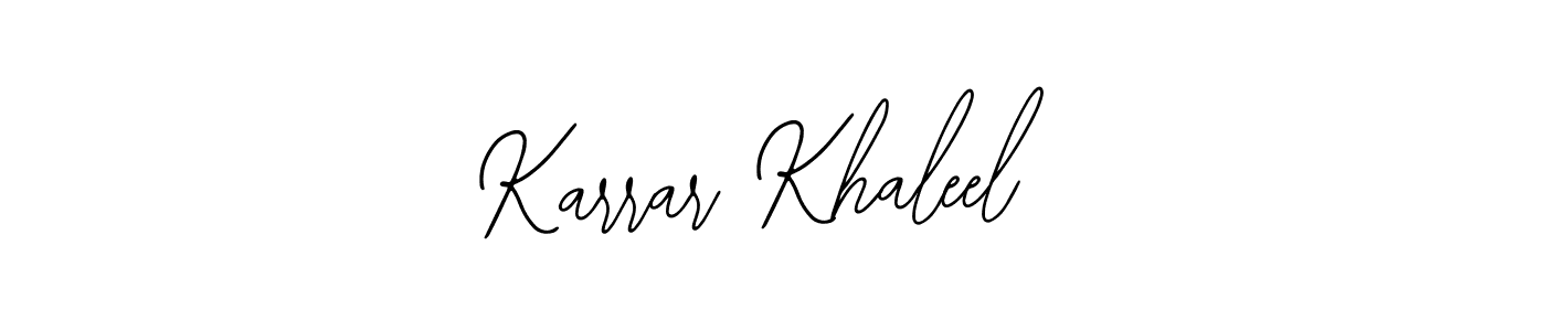 Make a beautiful signature design for name Karrar Khaleel. With this signature (Bearetta-2O07w) style, you can create a handwritten signature for free. Karrar Khaleel signature style 12 images and pictures png