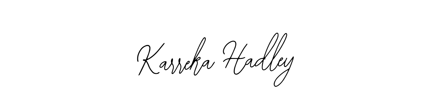 This is the best signature style for the Karreka Hadley name. Also you like these signature font (Bearetta-2O07w). Mix name signature. Karreka Hadley signature style 12 images and pictures png