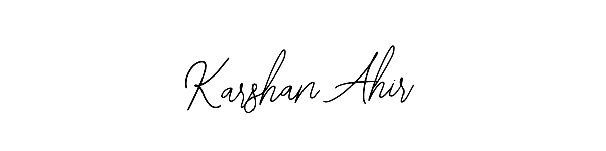 Create a beautiful signature design for name Karshan Ahir. With this signature (Bearetta-2O07w) fonts, you can make a handwritten signature for free. Karshan Ahir signature style 12 images and pictures png