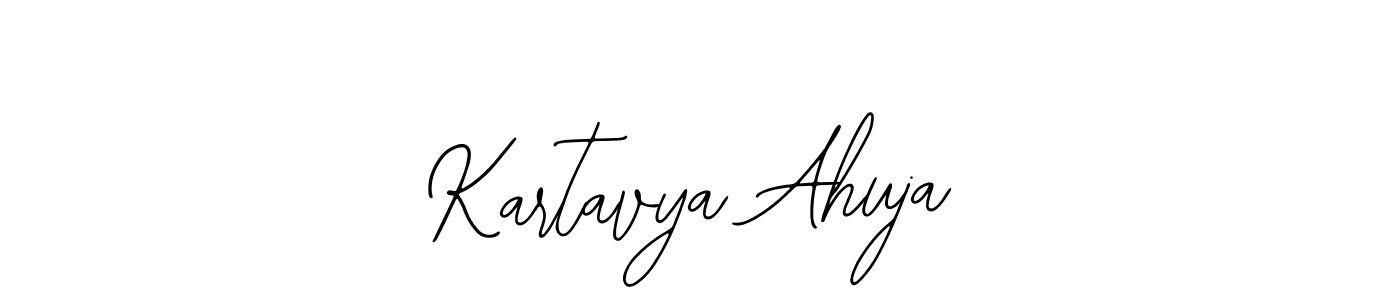 How to make Kartavya Ahuja name signature. Use Bearetta-2O07w style for creating short signs online. This is the latest handwritten sign. Kartavya Ahuja signature style 12 images and pictures png