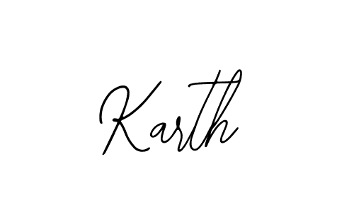 How to make Karth signature? Bearetta-2O07w is a professional autograph style. Create handwritten signature for Karth name. Karth signature style 12 images and pictures png