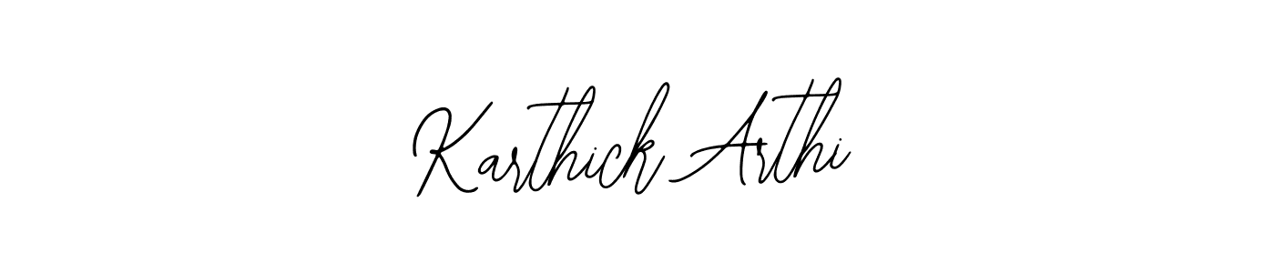 How to make Karthick Arthi name signature. Use Bearetta-2O07w style for creating short signs online. This is the latest handwritten sign. Karthick Arthi signature style 12 images and pictures png