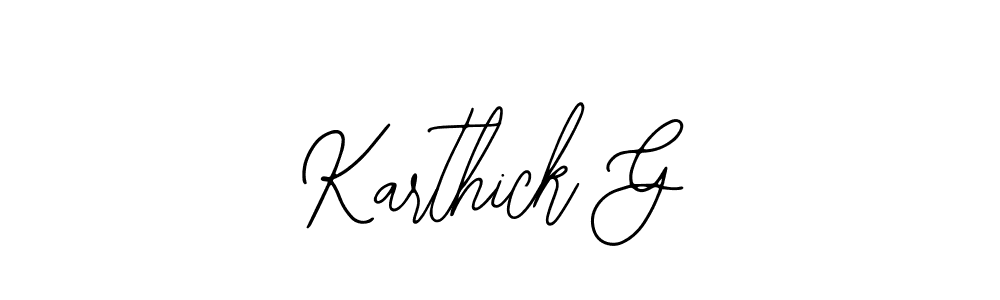 You should practise on your own different ways (Bearetta-2O07w) to write your name (Karthick G) in signature. don't let someone else do it for you. Karthick G signature style 12 images and pictures png