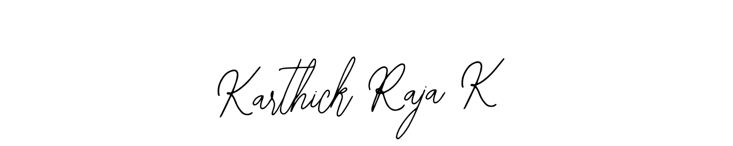 You should practise on your own different ways (Bearetta-2O07w) to write your name (Karthick Raja K) in signature. don't let someone else do it for you. Karthick Raja K signature style 12 images and pictures png