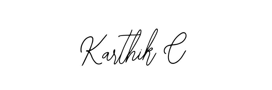 The best way (Bearetta-2O07w) to make a short signature is to pick only two or three words in your name. The name Karthik C include a total of six letters. For converting this name. Karthik C signature style 12 images and pictures png