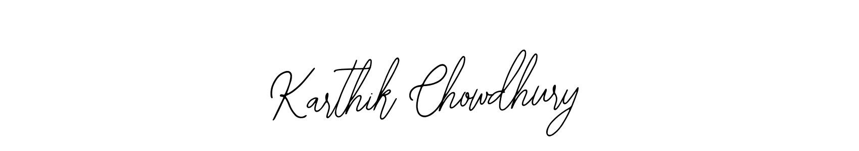 How to make Karthik Chowdhury name signature. Use Bearetta-2O07w style for creating short signs online. This is the latest handwritten sign. Karthik Chowdhury signature style 12 images and pictures png