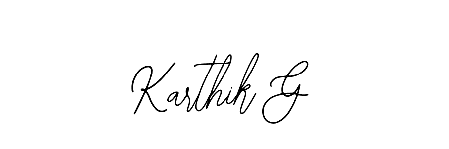 The best way (Bearetta-2O07w) to make a short signature is to pick only two or three words in your name. The name Karthik G include a total of six letters. For converting this name. Karthik G signature style 12 images and pictures png