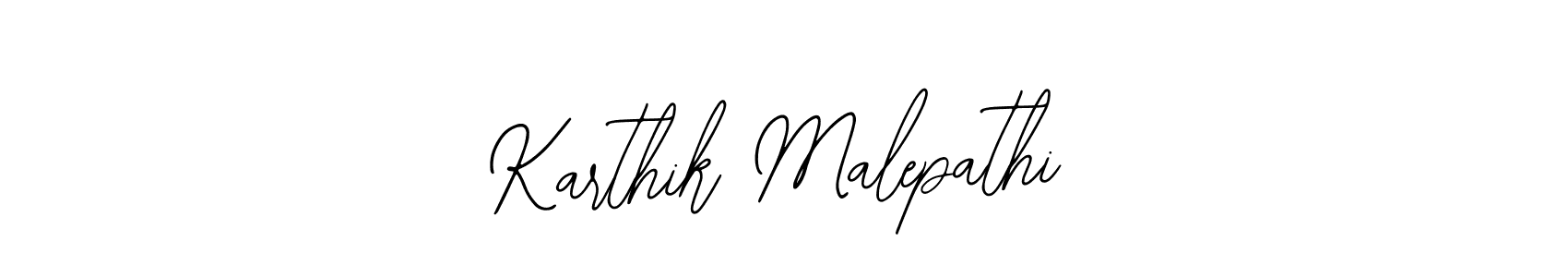 Use a signature maker to create a handwritten signature online. With this signature software, you can design (Bearetta-2O07w) your own signature for name Karthik Malepathi. Karthik Malepathi signature style 12 images and pictures png