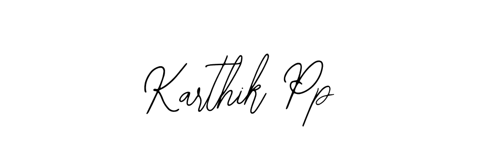 How to make Karthik Pp name signature. Use Bearetta-2O07w style for creating short signs online. This is the latest handwritten sign. Karthik Pp signature style 12 images and pictures png