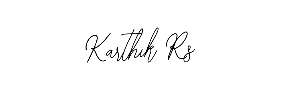 How to make Karthik Rs name signature. Use Bearetta-2O07w style for creating short signs online. This is the latest handwritten sign. Karthik Rs signature style 12 images and pictures png