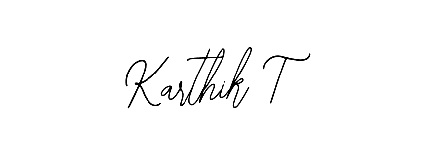 How to make Karthik T name signature. Use Bearetta-2O07w style for creating short signs online. This is the latest handwritten sign. Karthik T signature style 12 images and pictures png