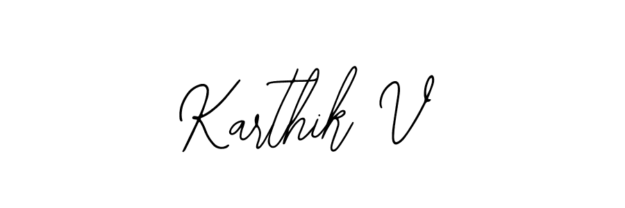 You should practise on your own different ways (Bearetta-2O07w) to write your name (Karthik V) in signature. don't let someone else do it for you. Karthik V signature style 12 images and pictures png