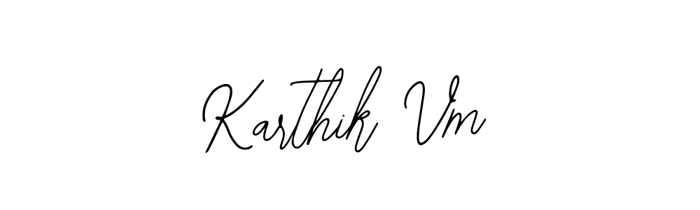 Use a signature maker to create a handwritten signature online. With this signature software, you can design (Bearetta-2O07w) your own signature for name Karthik Vm. Karthik Vm signature style 12 images and pictures png