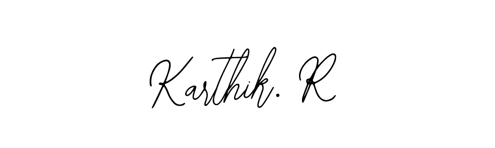 Use a signature maker to create a handwritten signature online. With this signature software, you can design (Bearetta-2O07w) your own signature for name Karthik. R. Karthik. R signature style 12 images and pictures png