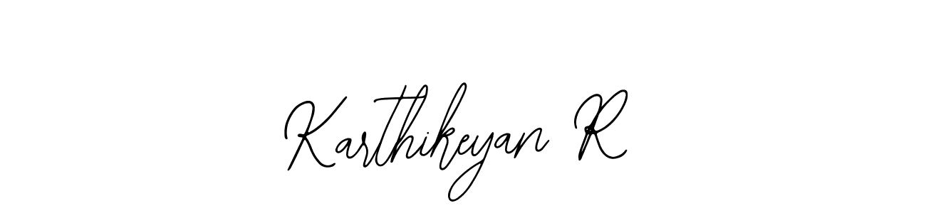 Design your own signature with our free online signature maker. With this signature software, you can create a handwritten (Bearetta-2O07w) signature for name Karthikeyan R. Karthikeyan R signature style 12 images and pictures png