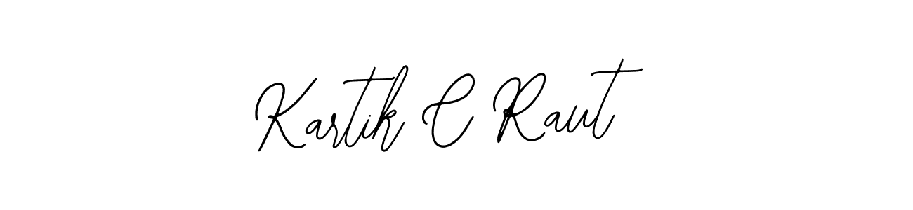 How to make Kartik C Raut name signature. Use Bearetta-2O07w style for creating short signs online. This is the latest handwritten sign. Kartik C Raut signature style 12 images and pictures png