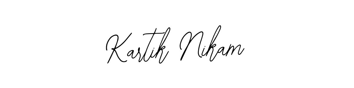 Use a signature maker to create a handwritten signature online. With this signature software, you can design (Bearetta-2O07w) your own signature for name Kartik Nikam. Kartik Nikam signature style 12 images and pictures png
