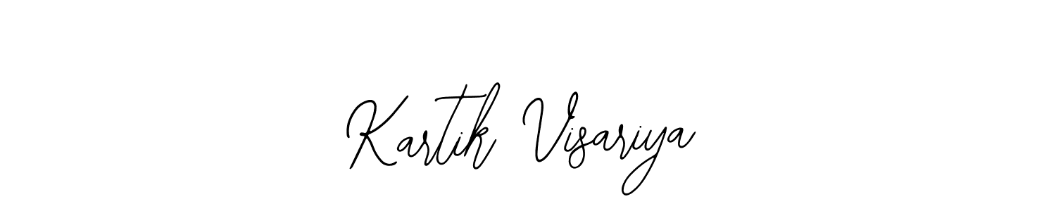 Use a signature maker to create a handwritten signature online. With this signature software, you can design (Bearetta-2O07w) your own signature for name Kartik Visariya. Kartik Visariya signature style 12 images and pictures png