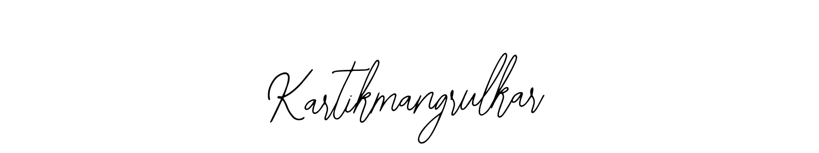 How to make Kartikmangrulkar name signature. Use Bearetta-2O07w style for creating short signs online. This is the latest handwritten sign. Kartikmangrulkar signature style 12 images and pictures png