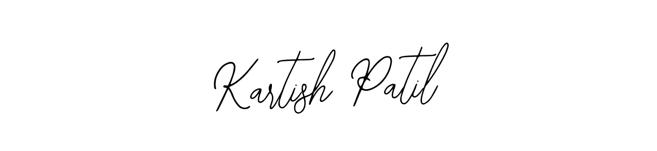 You should practise on your own different ways (Bearetta-2O07w) to write your name (Kartish Patil) in signature. don't let someone else do it for you. Kartish Patil signature style 12 images and pictures png