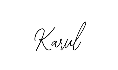 How to make Karul name signature. Use Bearetta-2O07w style for creating short signs online. This is the latest handwritten sign. Karul signature style 12 images and pictures png