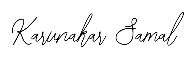 Explore multiple handwriting variations for Karunakar Samal including this stunning Bearetta-2O07w design. Free to use across all platforms. Karunakar Samal signature style 12 images and pictures png