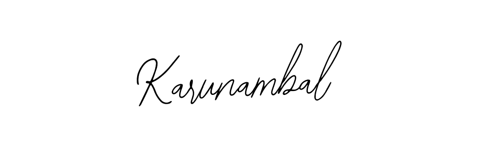 Design your own signature with our free online signature maker. With this signature software, you can create a handwritten (Bearetta-2O07w) signature for name Karunambal. Karunambal signature style 12 images and pictures png