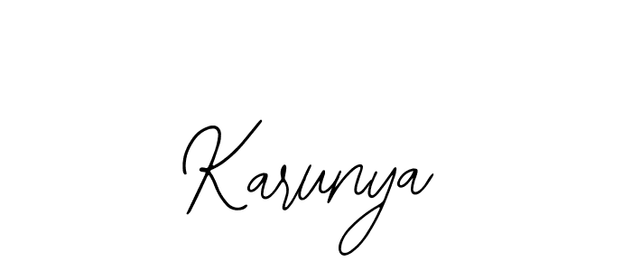 You should practise on your own different ways (Bearetta-2O07w) to write your name (Karunya) in signature. don't let someone else do it for you. Karunya signature style 12 images and pictures png