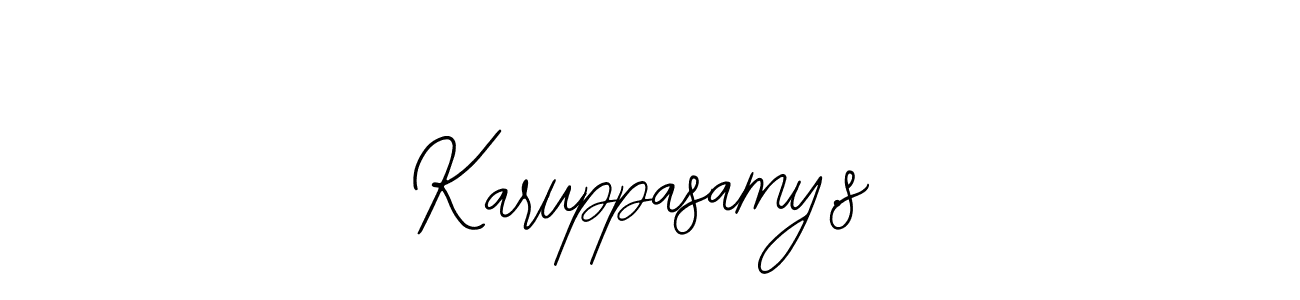 How to make Karuppasamy.s name signature. Use Bearetta-2O07w style for creating short signs online. This is the latest handwritten sign. Karuppasamy.s signature style 12 images and pictures png