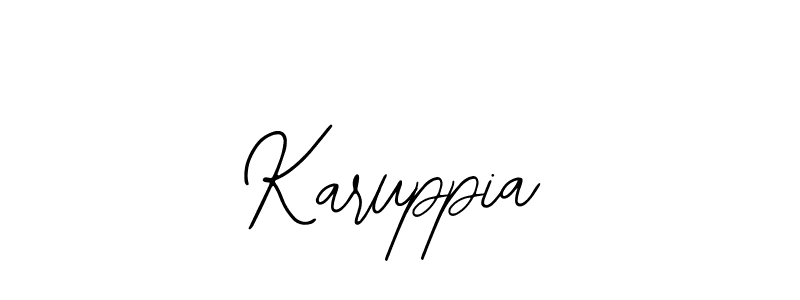 You should practise on your own different ways (Bearetta-2O07w) to write your name (Karuppia) in signature. don't let someone else do it for you. Karuppia signature style 12 images and pictures png