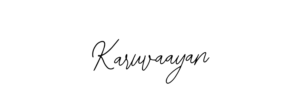 How to make Karuvaayan name signature. Use Bearetta-2O07w style for creating short signs online. This is the latest handwritten sign. Karuvaayan signature style 12 images and pictures png