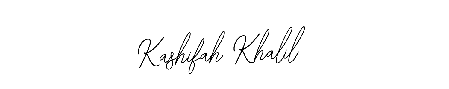Bearetta-2O07w is a professional signature style that is perfect for those who want to add a touch of class to their signature. It is also a great choice for those who want to make their signature more unique. Get Kashifah Khalil name to fancy signature for free. Kashifah Khalil signature style 12 images and pictures png