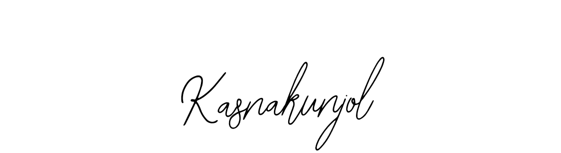 if you are searching for the best signature style for your name Kasnakunjol. so please give up your signature search. here we have designed multiple signature styles  using Bearetta-2O07w. Kasnakunjol signature style 12 images and pictures png