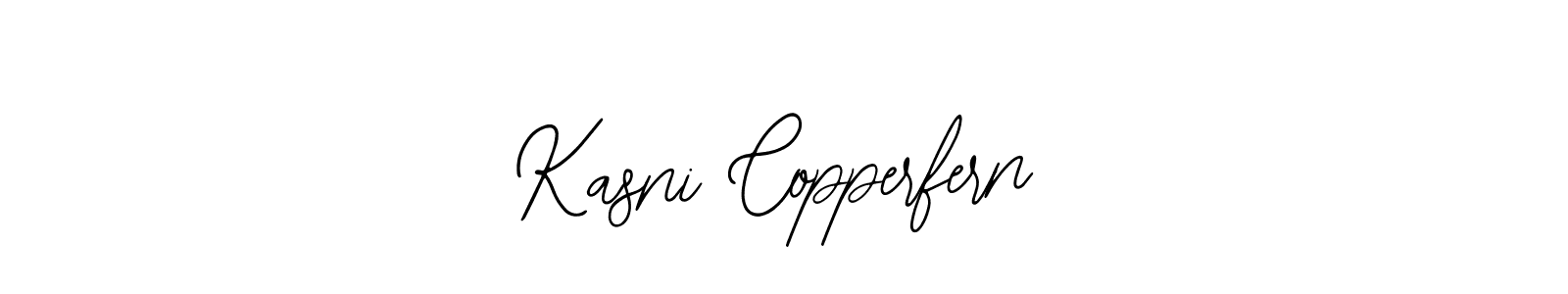 How to make Kasni Copperfern name signature. Use Bearetta-2O07w style for creating short signs online. This is the latest handwritten sign. Kasni Copperfern signature style 12 images and pictures png
