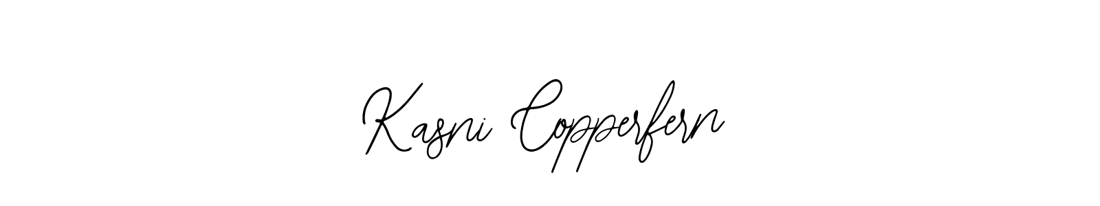 The best way (Bearetta-2O07w) to make a short signature is to pick only two or three words in your name. The name Kasni Copperfern include a total of six letters. For converting this name. Kasni Copperfern signature style 12 images and pictures png