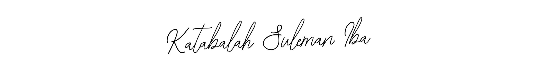 The best way (Bearetta-2O07w) to make a short signature is to pick only two or three words in your name. The name Katabalah Suleman Iba include a total of six letters. For converting this name. Katabalah Suleman Iba signature style 12 images and pictures png