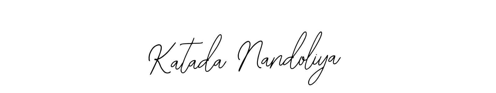 How to make Katada Nandoliya name signature. Use Bearetta-2O07w style for creating short signs online. This is the latest handwritten sign. Katada Nandoliya signature style 12 images and pictures png