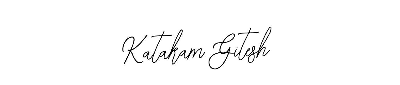 How to make Katakam Gitesh name signature. Use Bearetta-2O07w style for creating short signs online. This is the latest handwritten sign. Katakam Gitesh signature style 12 images and pictures png