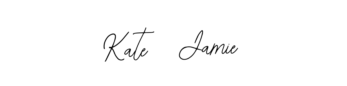 How to make Kate   Jamie name signature. Use Bearetta-2O07w style for creating short signs online. This is the latest handwritten sign. Kate   Jamie signature style 12 images and pictures png