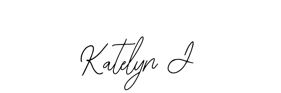 How to make Katelyn J name signature. Use Bearetta-2O07w style for creating short signs online. This is the latest handwritten sign. Katelyn J signature style 12 images and pictures png