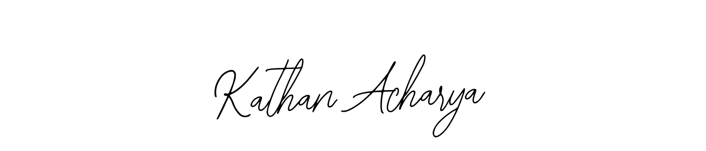 How to make Kathan Acharya signature? Bearetta-2O07w is a professional autograph style. Create handwritten signature for Kathan Acharya name. Kathan Acharya signature style 12 images and pictures png