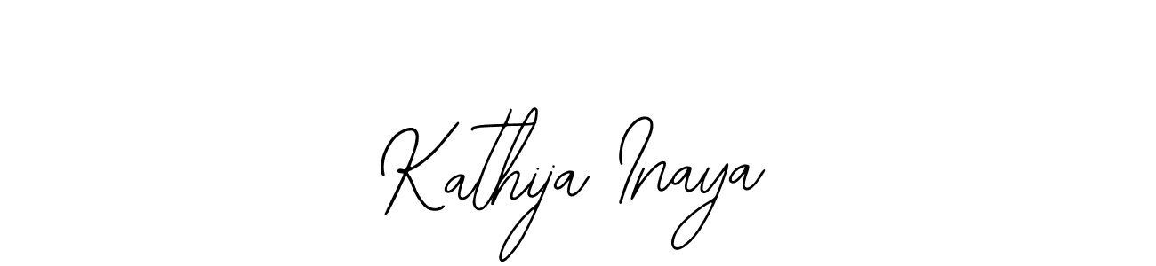 How to make Kathija Inaya name signature. Use Bearetta-2O07w style for creating short signs online. This is the latest handwritten sign. Kathija Inaya signature style 12 images and pictures png