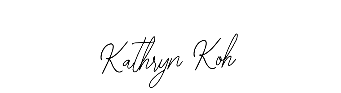 You should practise on your own different ways (Bearetta-2O07w) to write your name (Kathryn Koh) in signature. don't let someone else do it for you. Kathryn Koh signature style 12 images and pictures png